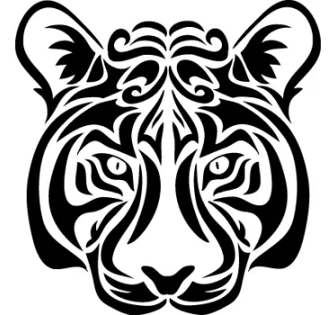 Car adhesive tiger head - TenStickers