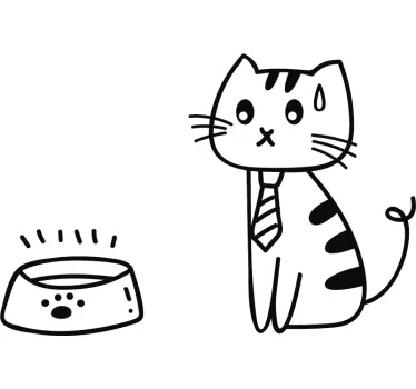 Car sticker funny cat illustration - TenStickers