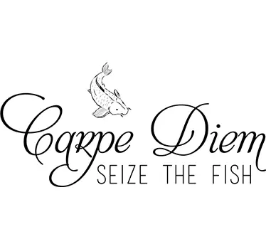 Carpe Diem Fish Living Room Wall Sticker - TenStickers