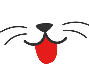 Cat Mouth Wall Sticker - TenStickers