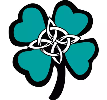 Celtic Four Leaf Clover Wall Sticker - TenStickers