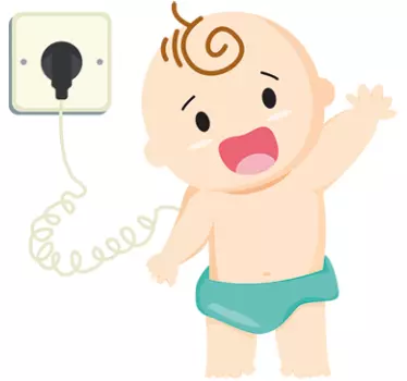 Charging Infant Boy Wall Sticker - TenStickers
