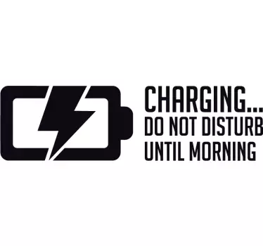 Charging do not Disturb Headboard Sticker - TenStickers
