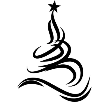 Christmas tree christmas wall sticker - TenStickers