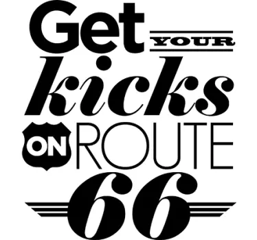 Chuck Berry Route 66 Wall Sticker - TenStickers