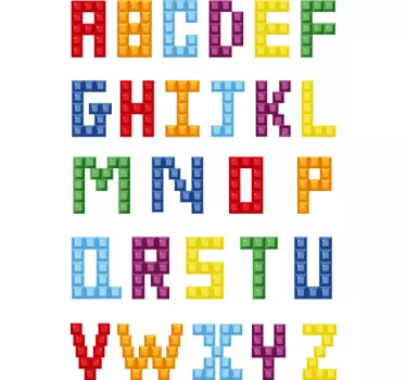 Colourful Alphabet Decorative Sticker - TenStickers