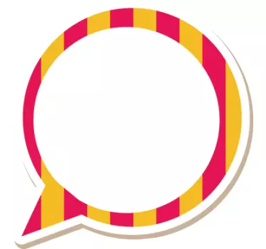 Colourful Customisable Speech Bubble Shop Decal - TenStickers