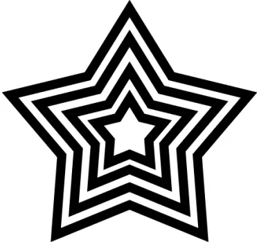 Concentric Star Sticker - TenStickers
