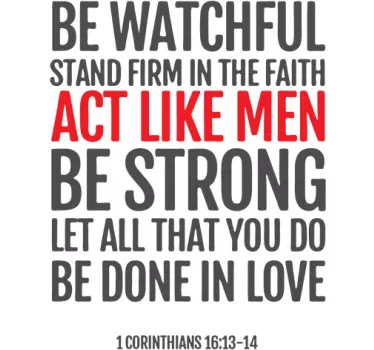 Corinthians Bible Quote Wall Sticker - TenStickers