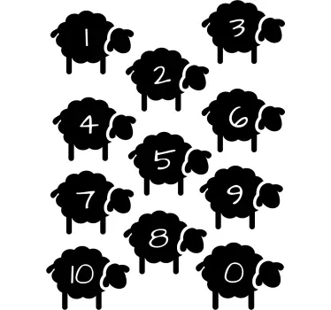 Counting sheep wall stickers for kids - TenStickers