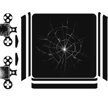 Cracked PS4 Skin Sticker - TenStickers