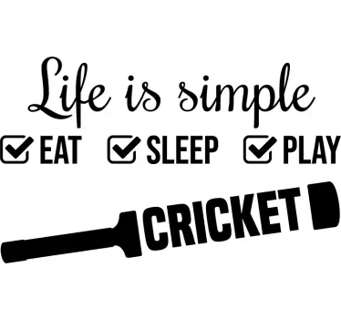 Cricket Simple Life Home Wall Sticker - TenStickers