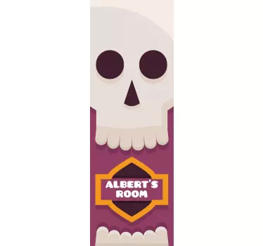 Customisable Skull Sticker for Doors - TenStickers