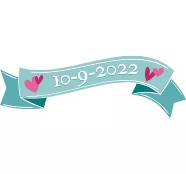 Customisable Wedding Banner Sticker - TenStickers