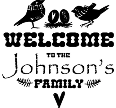 Customisable Welcome to the Family Wall Sticker - TenStickers