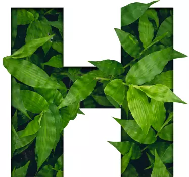customizable plant lettering plant wall decal - TenStickers