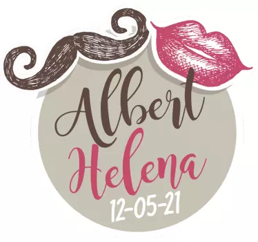 Customized Couple's Names quote sticker - TenStickers