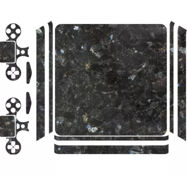 Dark Marble PS4 Skin Sticker - TenStickers