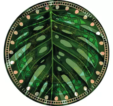 Decorative jungle sticker clock decal - TenStickers