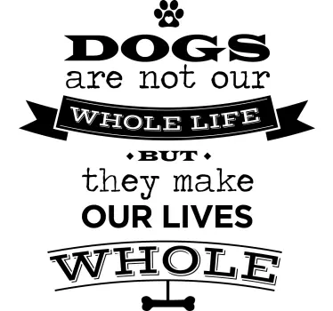 Decorative Vinyl Text on Dogs - TenStickers