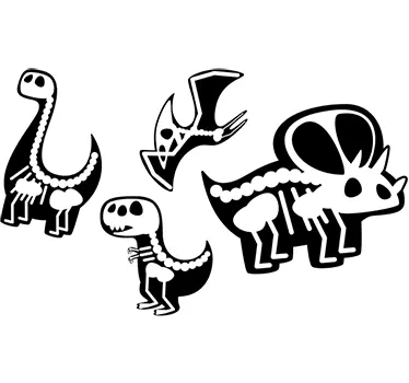 Dinosaurs x-ray wall decor - TenStickers