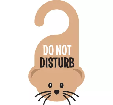 Do Not Disturb Mouse Kids Sticker - TenStickers