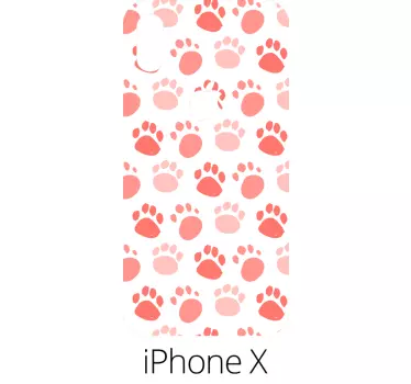 Dog footprints pattern (iphone) iPhone decal - TenStickers