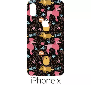 Dogs pattern (iphone) iPhone decal - TenStickers