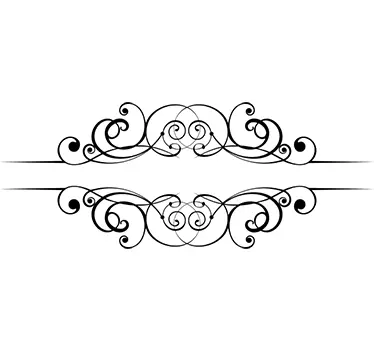 Drawn Filigree Sticker - TenStickers