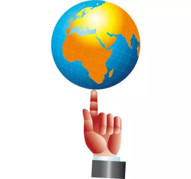 Earth Finger Decal - TenStickers