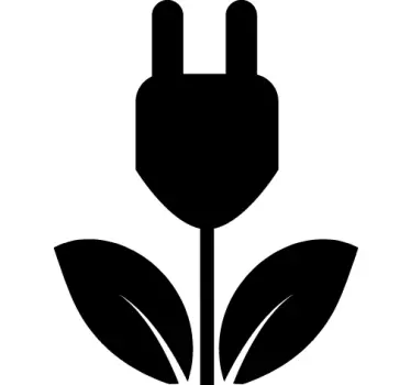 Electric and ecological icon car decal - TenStickers