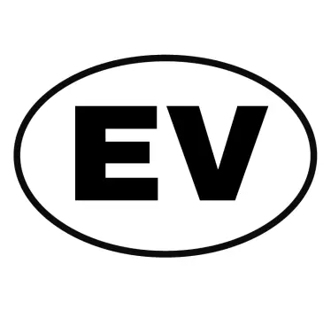 Electric vehicle signature icon car sticker - TenStickers