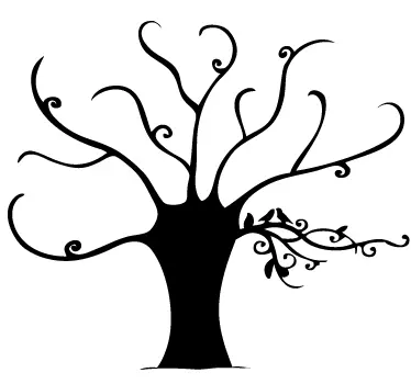 Elegant Tree Decorative Decal - TenStickers