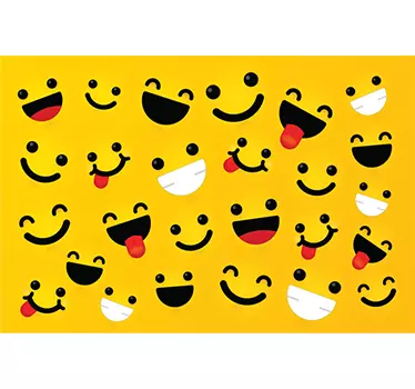 Emoji Pattern Overlay laptop sticker - TenStickers