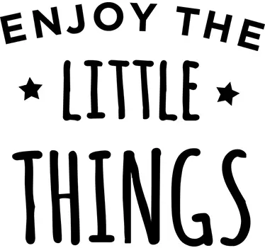 Enjoy the Little Things Text Sticker - TenStickers