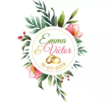 eucalyptus wedding vinyl decal - TenStickers