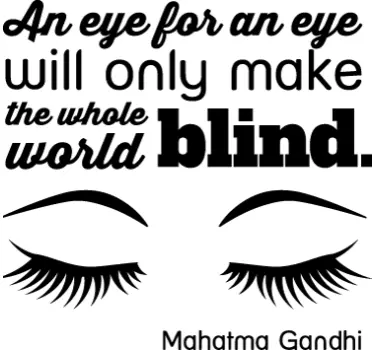 Eye for an eye blind quote sticker - TenStickers