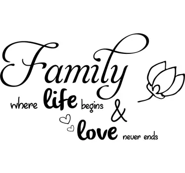 Family Love Wall Sticker - TenStickers