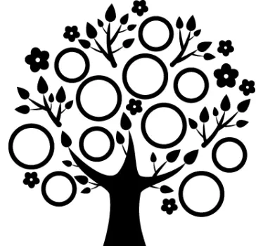 Family photos tree wall decal - TenStickers