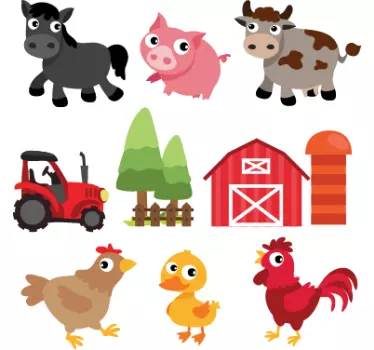 Farm animals decal - TenStickers