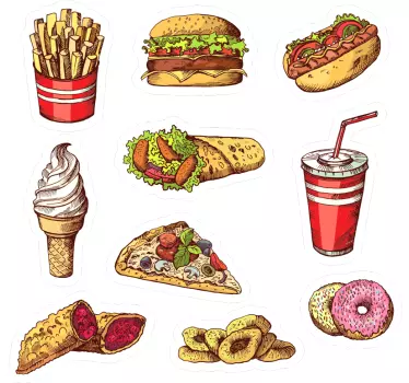 Fast food wall sticker - TenStickers