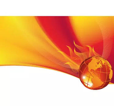 Fire Earth Wall Mural - TenStickers