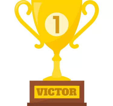 First Place Trophy Wall Sticker - TenStickers