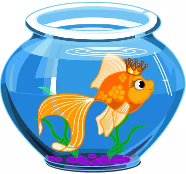 Fish Princess Kids Sticker - TenStickers