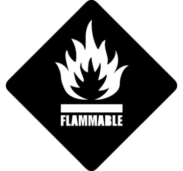 Flammable Icon Sticker - TenStickers