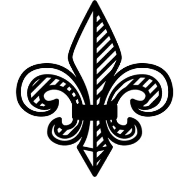 Fleur de Lis Wall Sticker - TenStickers