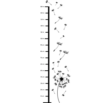 Measurement with flowers plant wall sticker - TenStickers