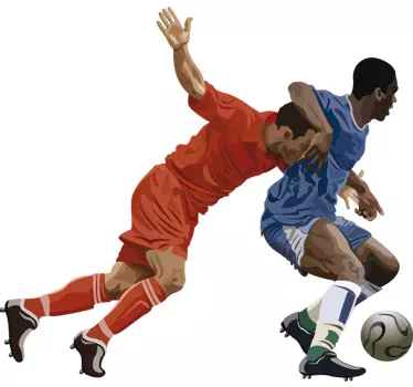 Football Players Wall Sticker - TenStickers