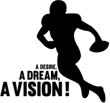 Football sticker a wish, a dream, a vision! - TenStickers