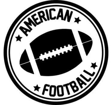 Football sticker american football logo design - TenStickers